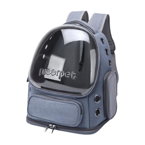 Fenteer Katzen-Rucksackträger, Katzenblase, bequemer Haustier-Rucksack, Raumkapsel-Tasche zum Wandern, Spazierengehen, Outdoor-Aktivitäten, Blau von Fenteer