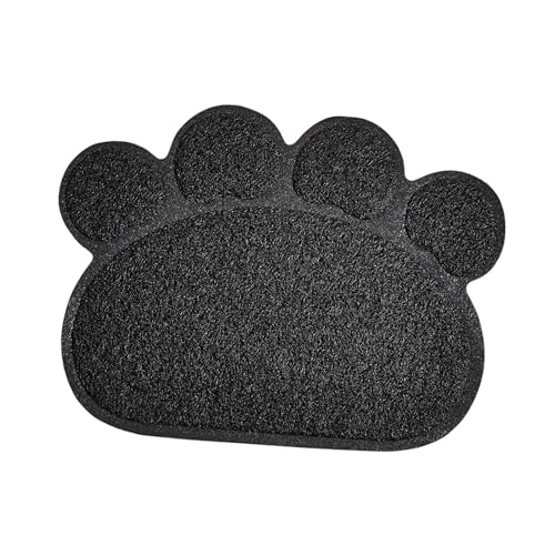 Fenteer Katzentoilette Matte Wassernapf Matte Fütterung Tischset Haustier Katze Fütterung Matte für Kitty Kätzchen Kleintiere Leicht zu reinigender Abfall, Schwarz von Fenteer