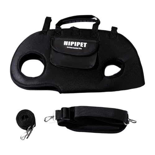 Fenteer Katzenträger Handtasche süße vielseitige atmungsaktive Oxford -Stoff Hund Wanderbeutel Hundegurte für Reisen im Freien Wandercamping, Black L von Fenteer