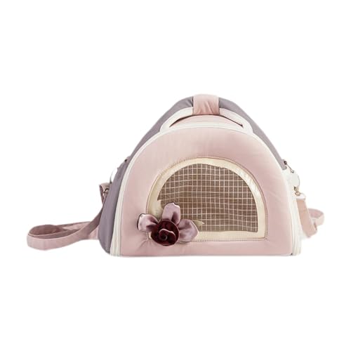 Fenteer Kleine Haustasche, Meerschweinchenträger -Außenbeutel, kleine Tier Reisetasche Hamster -Trägertasche für Rennmbil Vogelzucker Segelflugzeug, Pink L von Fenteer