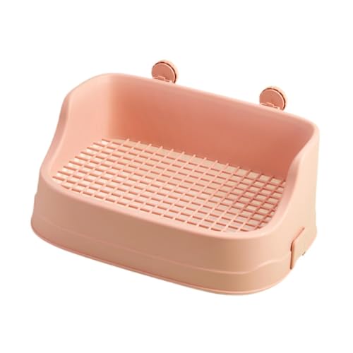 Fenteer Kleine Haustiere Bettzeug Müllbox Käfig Toilettenkäfigzubehör rechteckige Töpfchen Ecke Haustierkäfigwanne für Igel Hamster Frettchen, Rosa von Fenteer