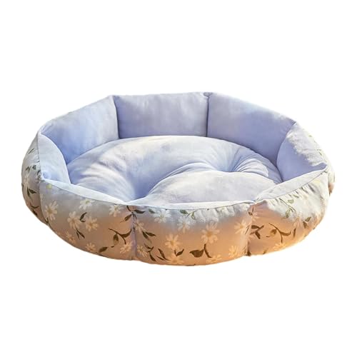 Fenteer Kleines Hundebett, Herbst Winter, weich, bequem, warm, Blau M von Fenteer