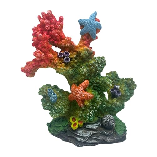 Fenteer Korallenornament, Aquarium-Ornament, kreative Heimdekoration, multifunktionale Aquarium-Dekoration, Harzstatue für das Wohnzimmer, bunt von Fenteer