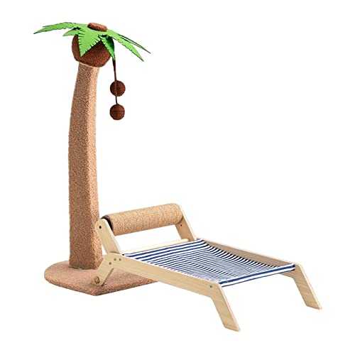 Fenteer Kratzbaum für Katzen, Katzenbett, Tierschärfen, Krallenspielzeug mit hängendem interaktivem Spielzeug, Strandstuhl, Katzenmöbel, Kratzbaum für Katzen, Mit Sisalrolle von Fenteer