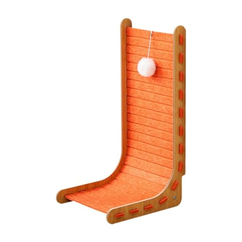 Fenteer Kratzbaum für Katzen, Schleifkralle, Geschenke, L, Kratzbaum, Lounge-Bett, Spielspielzeug, Katzenschlafnest, Kratzschüssel, Pappunterlage, Orange von Fenteer