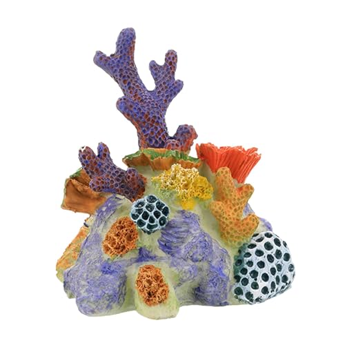 Fenteer Künstliche Korallenfigur, Skulptur, bunt, dekorativ, multifunktionales Zubehör, Aquarium-Landschaft, Aquarium-Dekoration, Größe S von Fenteer