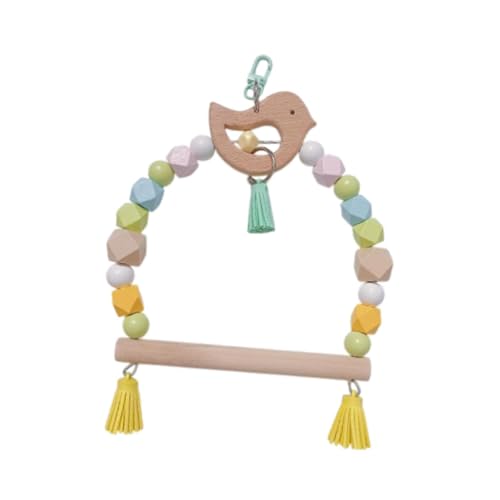 Fenteer Papageienkau Spielzeug Vogelkäfig Hängende Ringe Haustier Hanging Ladder Bridge Hängematte Käfig Spielzeug Cockatiels Sittiche Kleine Vögel, Vogel von Fenteer