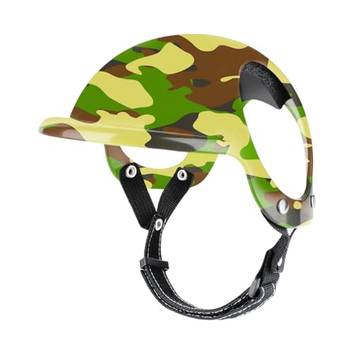 Fenteer Pet Helm Outdoor Protect Pet Hut mit Ohrlöchern Verstellbare Doppel -Loch -Entwurfszykluskappe Reithut zum Reiten von Wandern von Fenteer