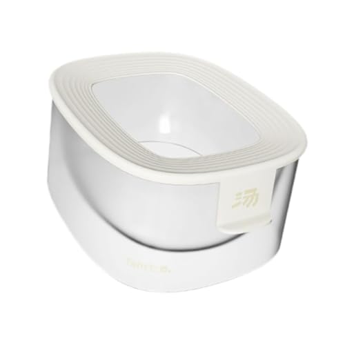 Fenteer Sandbadbehälter für Hamster, Sandbad für Hamster, Haustiertoilette, Badeschüssel für Kleintiere, Frettchen, Igel, Rennmäuse, Eichhörnchen, Mäuse, Weiß von Fenteer