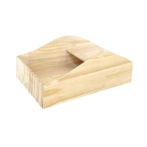 Fenteer Sandbadewanne für Hamster, Dusche für Kleintiere, Versteck, Hamstertoilette, Duschraum, Holz, Sandbadbehälter, für Kleintiere, Rennmaus, L von Fenteer