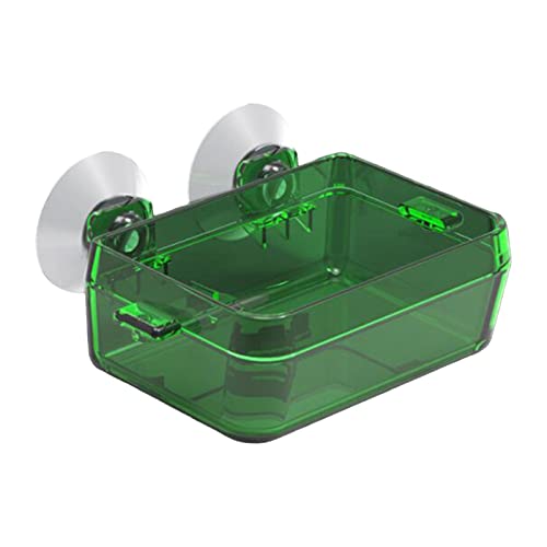 Saugnapf Reptile Feeder Futter Wassernapf Schale Zubehör Futterbehälter Terrarium für Chamäleon Schildkröte Schlangen Gecko, 9x6x3,5 cm Grün von Fenteer