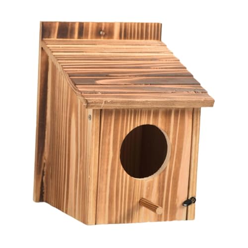 Fenteer Vogelhaus für Vögel im Freien, blaues Vogelhaus, Heimtierbedarf, Holz-Vogelkasten, hängendes Vogelhaus für die Vogelbeobachtung Kleiner Vögel von Fenteer