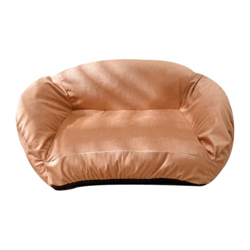 Hundebett Sofa Hundekatze Couch Atmungsaktiv Weiche Bequeme Haustier Couch Liege Kleines Hundesofa Zwinger für Hauskatzen Heimtierbedarf, Kaffee von Fenteer