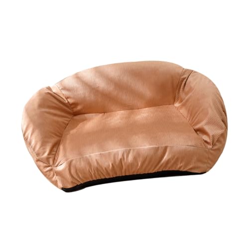 Hundebett Sofa Hundekatze Couch Atmungsaktiv Weiche Bequeme Haustier Couch Liege Kleines Hundesofa Zwinger für Hauskatzen Heimtierbedarf, Kaffee von Fenteer