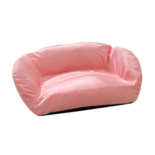 Hundebett Sofa Hundekatze Couch Atmungsaktiv Weiche Bequeme Haustier Couch Liege Kleines Hundesofa Zwinger für Hauskatzen Heimtierbedarf, ROSA von Fenteer