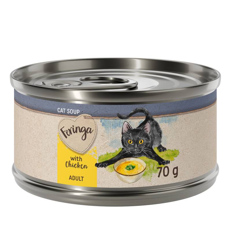 10 + 2 Gratis! Feringa Katzensuppe 12 x 70 g - Huhn von Feringa