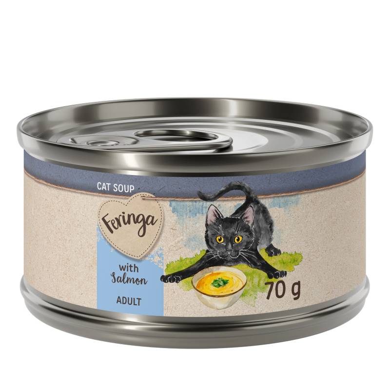 10 + 2 Gratis! Feringa Katzensuppe 12 x 70 g - Lachs von Feringa