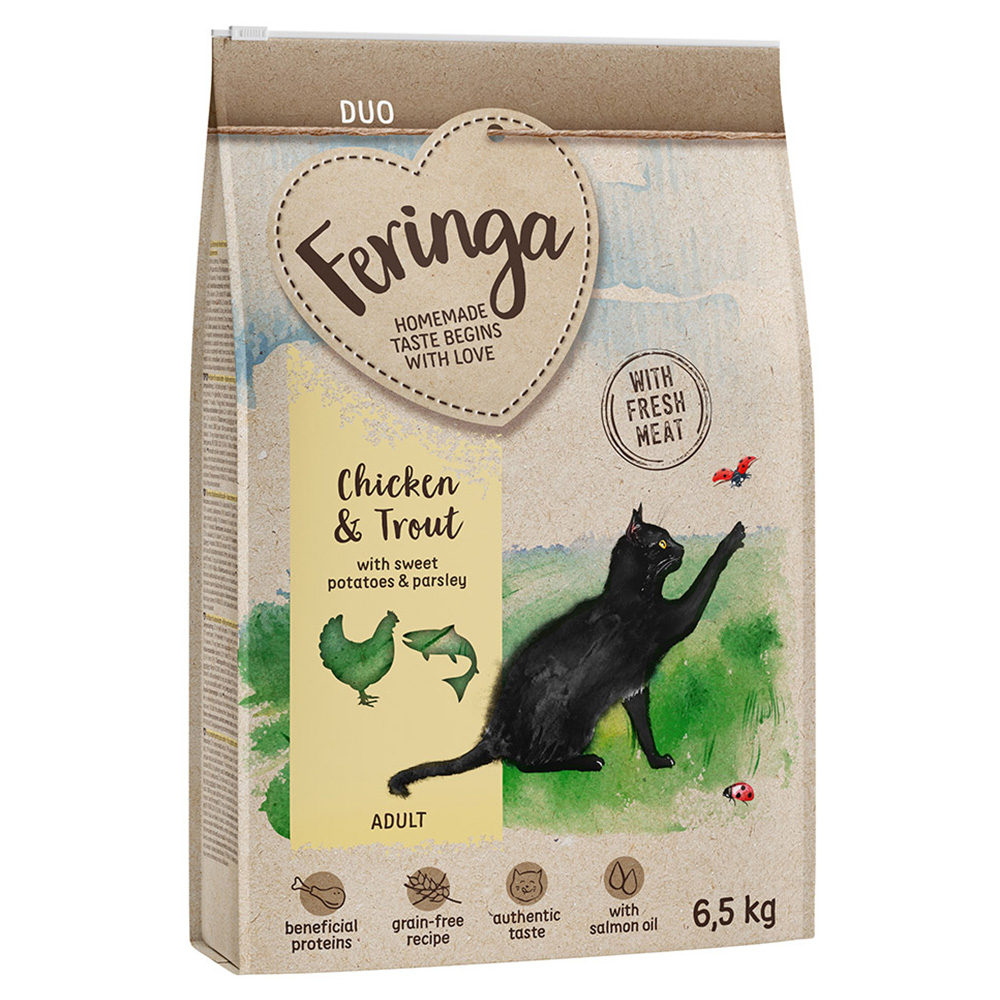 10€ sparen! Feringa Trockenfutter 6.5kg Adult Duo Huhn mit Forelle von Feringa