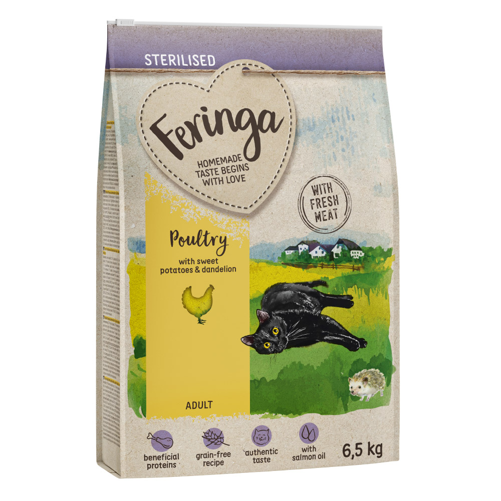 10€ sparen! Feringa Trockenfutter 6.5kg Adult Sterilised Geflügel von Feringa