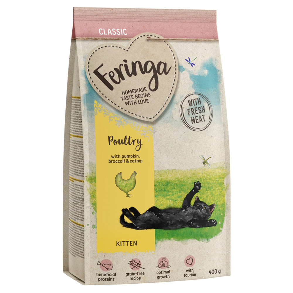 2 + 1 gratis! 3 x 400g Feringa Trockenfutter Feringa Kitten Classic Geflügel - 400 g von Feringa