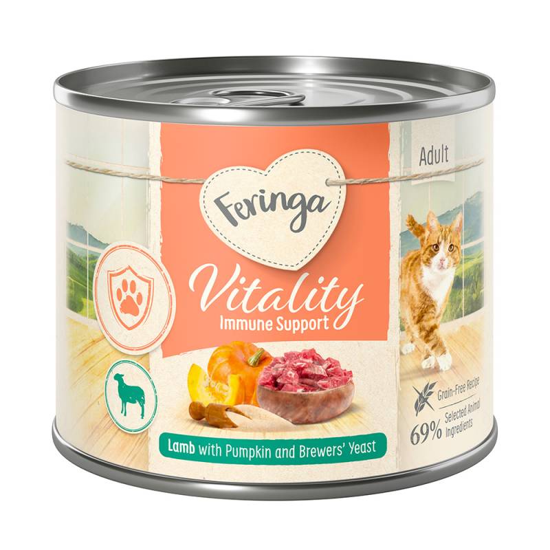 20% Rabatt! Feringa Vitality Katzenfutter nass - Immune Lamm 12 x 200 g von Feringa