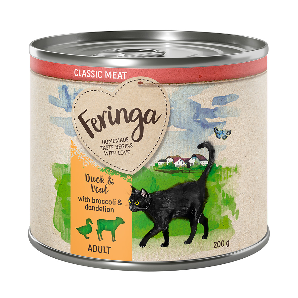 - 25% Feringa Classic, Single, Country Style cans 12x 200 g  - Classic Meat Ente & Kalb 12 x 200 g von Feringa