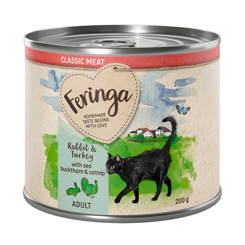 - 25% Feringa Classic, Single, Country Style cans 12x 200 g  - Classic Meat Kaninchen & Truthahn 12 x 200 g von Feringa