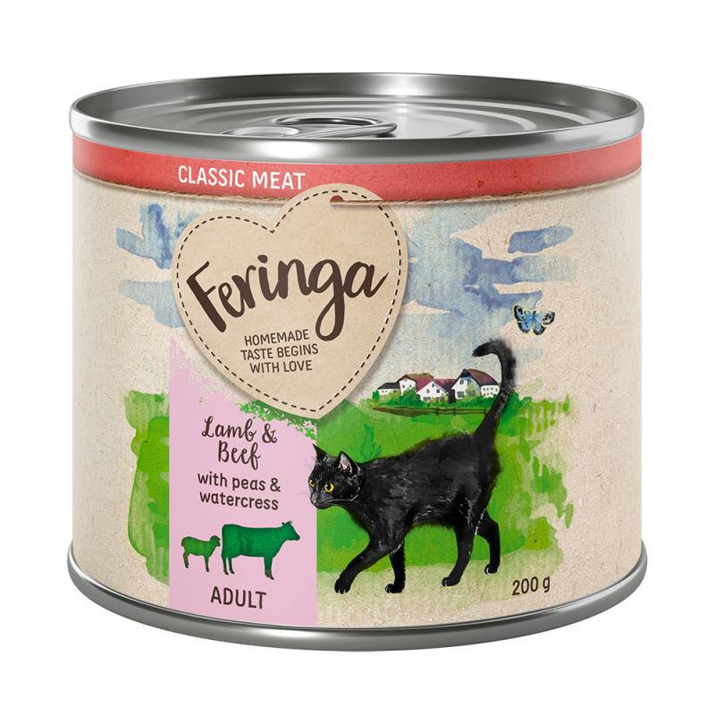 - 25% Feringa Classic, Single, Country Style cans 12x 200 g  - Classic Meat Lamm & Rind 12 x 200 g von Feringa