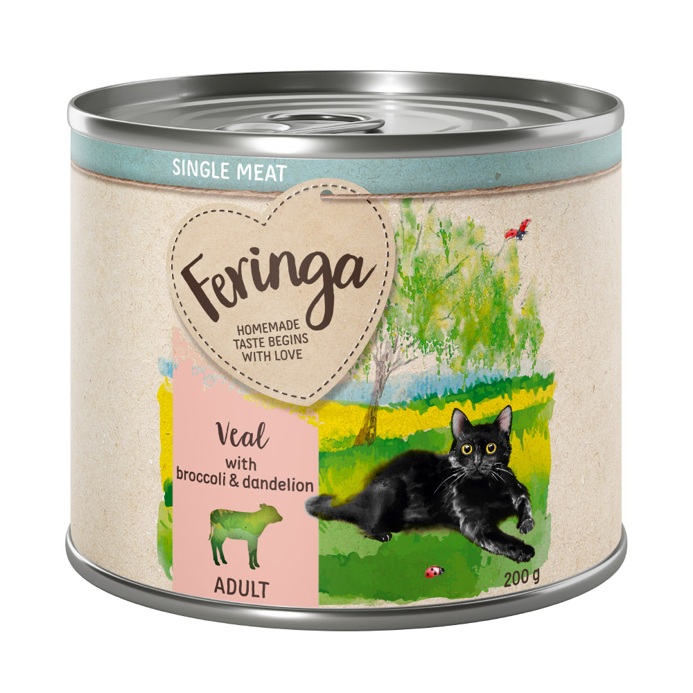 - 25% Feringa Classic, Single, Country Style cans 12x 200 g  - Single Meat Kalb 12 x 200 g von Feringa