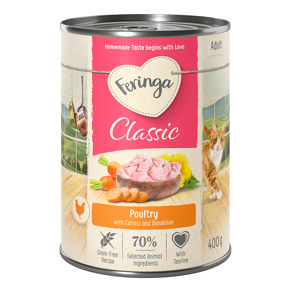 -25% Rabatt! 24 x 400 g Feringa Classic Meat Menü Geflügel von Feringa