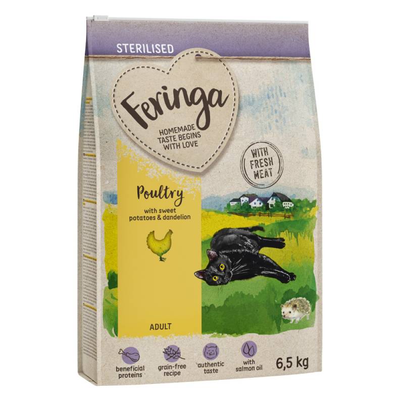 5€ sparen! Feringa Trockenfutter 6.5kg Adult Sterilised Geflügel von Feringa