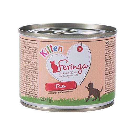 Feringa Menu Kätzchen Truthahn mit Kürbis und Katzenminze, 24 x 200 g Feringa Menu Kätzchen Truthahn mit Kürbis und Katzenminze, 24 x 200 g von Feringa