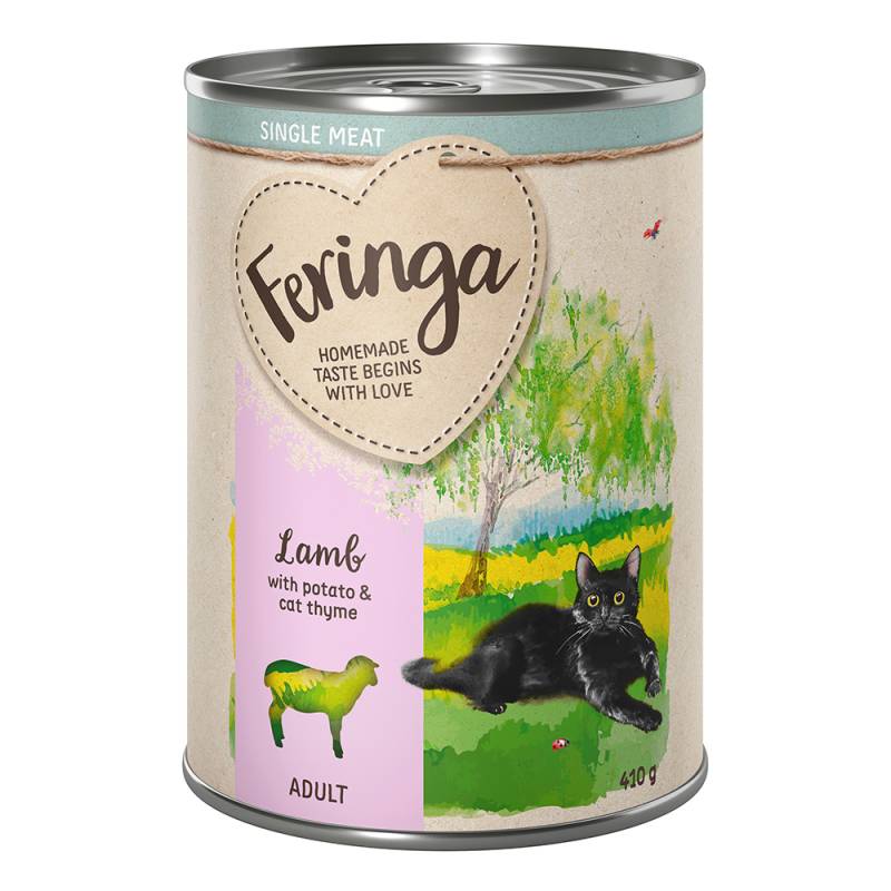 Feringa Single Meat Menü 6 x 410 g - Lamm mit Kartoffel & Katzengamander von Feringa