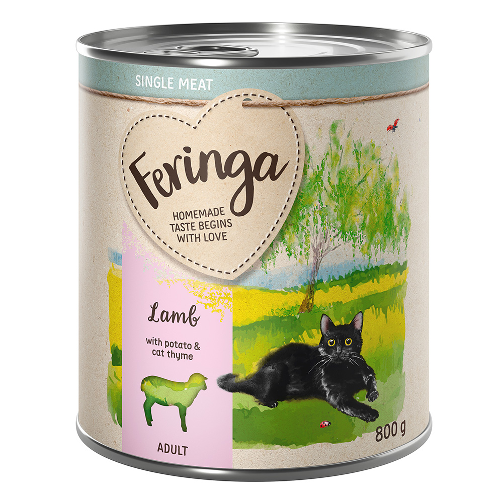 Feringa Single Meat Menü 6 x 800 g - Lamm mit Kartoffel & Katzengamander von Feringa