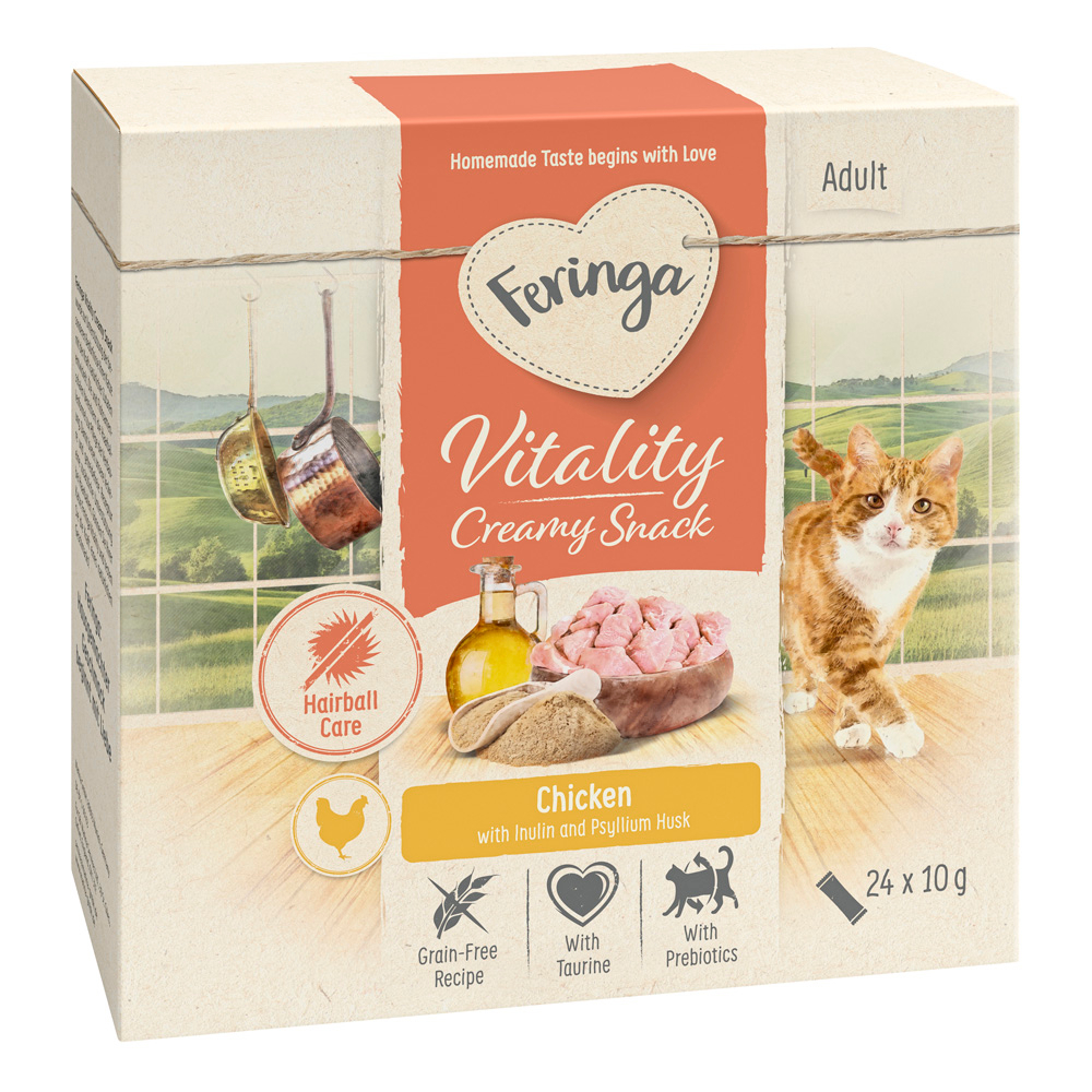 Sparpaket Feringa Vitality Creamy Snacks - Huhn (96 x 10 g) von Feringa