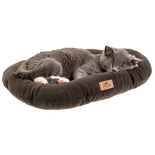 Ferplast Hundebett Katzenbett Huindekissen RELAX MICROFLEECE 45/2 Wattiertes Weiches Microfleece Waschbar Grau von Ferplast