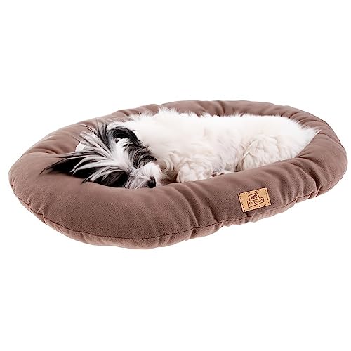 Ferplast Hundebett Katzenbett Huindekissen Relax Microfleece 45/2 Wattiertes Weiches Microfleece Waschbar Taupe von Ferplast