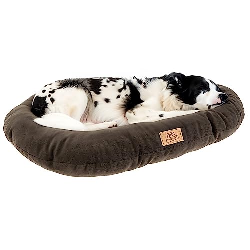 Ferplast Hundebett große Hunde Huindekissen RELAX MICROFLEECE 89/10 Wattiertes Weiches Microfleece Waschbar Grau von Ferplast