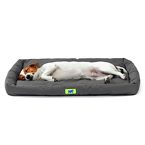 Ferplast Hundekissen Hundesofa Hundebette für Große Hunde Hundekorb Bezug Orthopädisches Hundebett Hundematratze Waschbar Hundematte Wasserdicht 76 x 53 x 5 cm. Schwarz von Ferplast