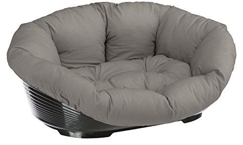 Ferplast Hundebett Hundesofa Katzenbett Hundematte Sofa' 8 Kunststoffkorb mit Waschbarem Gepolstertem Hundekissen, 85 x 62 x h 28,5 cm. von Ferplast