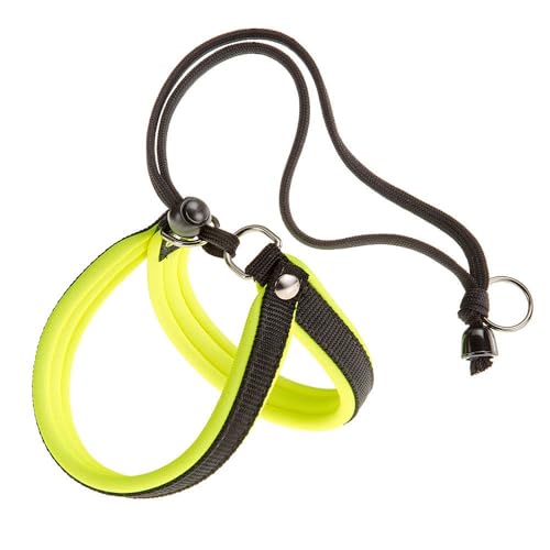 Ferplast Ergonomisches Hundegeschirr AGILA Fluo 2, ausgezeichnete Passform, Kordelzug-Verschluss, weiche Polsterung, A = B 32 ÷ 50 cm 15 mm Neongrün von Ferplast