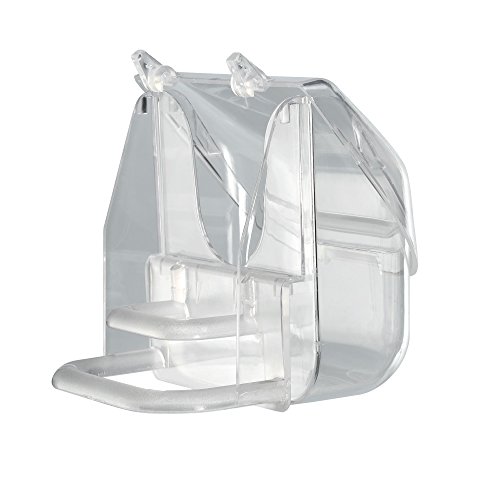 Ferplast 84522724 Futternapf Pretty 4552 für Vögel, Maße: 9 x 9 x 9 cm, transparent von Ferplast