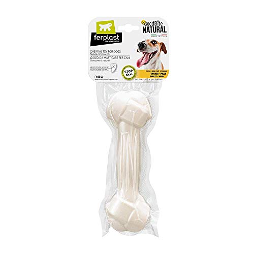 Ferplast 88080011 Goodbite Natural Chicken Bone L Hundekauspielzeug 140 g, 17 x 5.5 x 2.6 cm von Ferplast