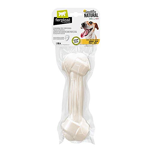 Ferplast 88100011 Goodbite Natural Chicken Bone XL Hundekauspielzeug 250 g, 20.5 x 6.6 x 3.2 cm von Ferplast