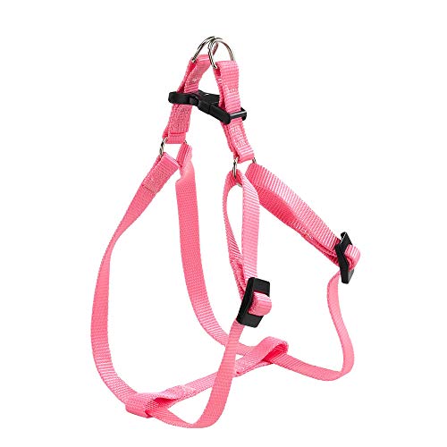 Ferplast Hundegeschirr Mittelgroße Hunde Easy M, verstellbares Hundegeschirr, einfach zu tragen, 45–63 cm. Rose von Ferplast