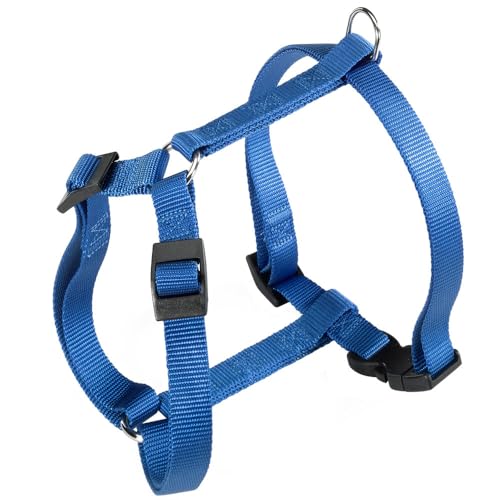 Ferplast Hundegeschirr Grosse Hunde Champion L, Hundegeschirr an 3 Punkten verstellbar, einfach zu tragen, Brustumfang 50–82 cm. Blau von Ferplast