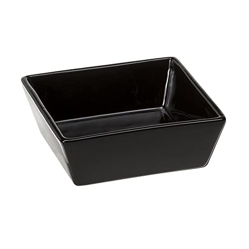 Ferplast Altair 14 Keramiknapf für Katzen und Hunde, 14 x 14 x 5 cm, 0,5 Liter, schwarz von Ferplast