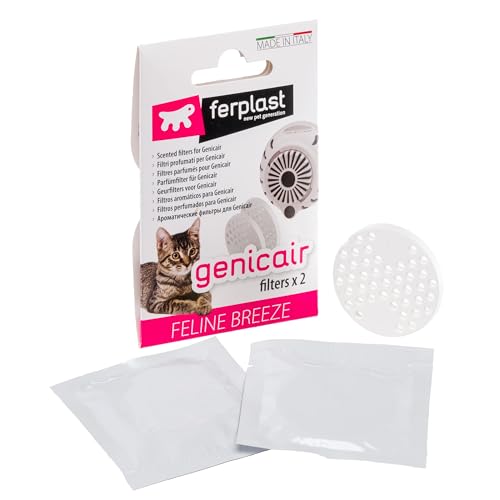 Ferplast Ersatzfilter für GENICAIR Electronic Cat Litter Deodorant, Ersatz durch 2 Feline Breeze Duftfilter von Ferplast