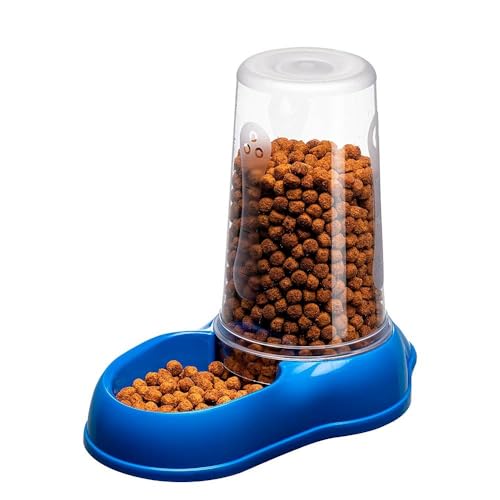 Ferplast Futter- oder Wasserspender für Hunde und Katzen AZIMUT 3000 Trockenfuttertrog 3 Liter Wasser, Rutschfester Boden, 20 x 33,5 xh 31 cm Blau von Ferplast