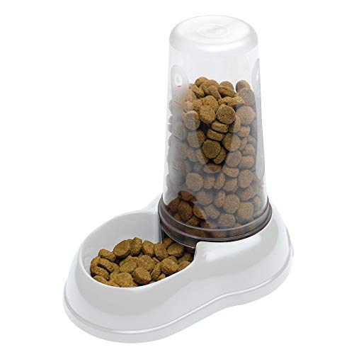 Ferplast Futter- oder Wasserspender für Hunde und Katzen AZIMUT 1500 Futtertrog 1,5 Liter Wasser, Rutschfester Boden, 16,5 x 25 x h 24,5 cm Weiß von Ferplast